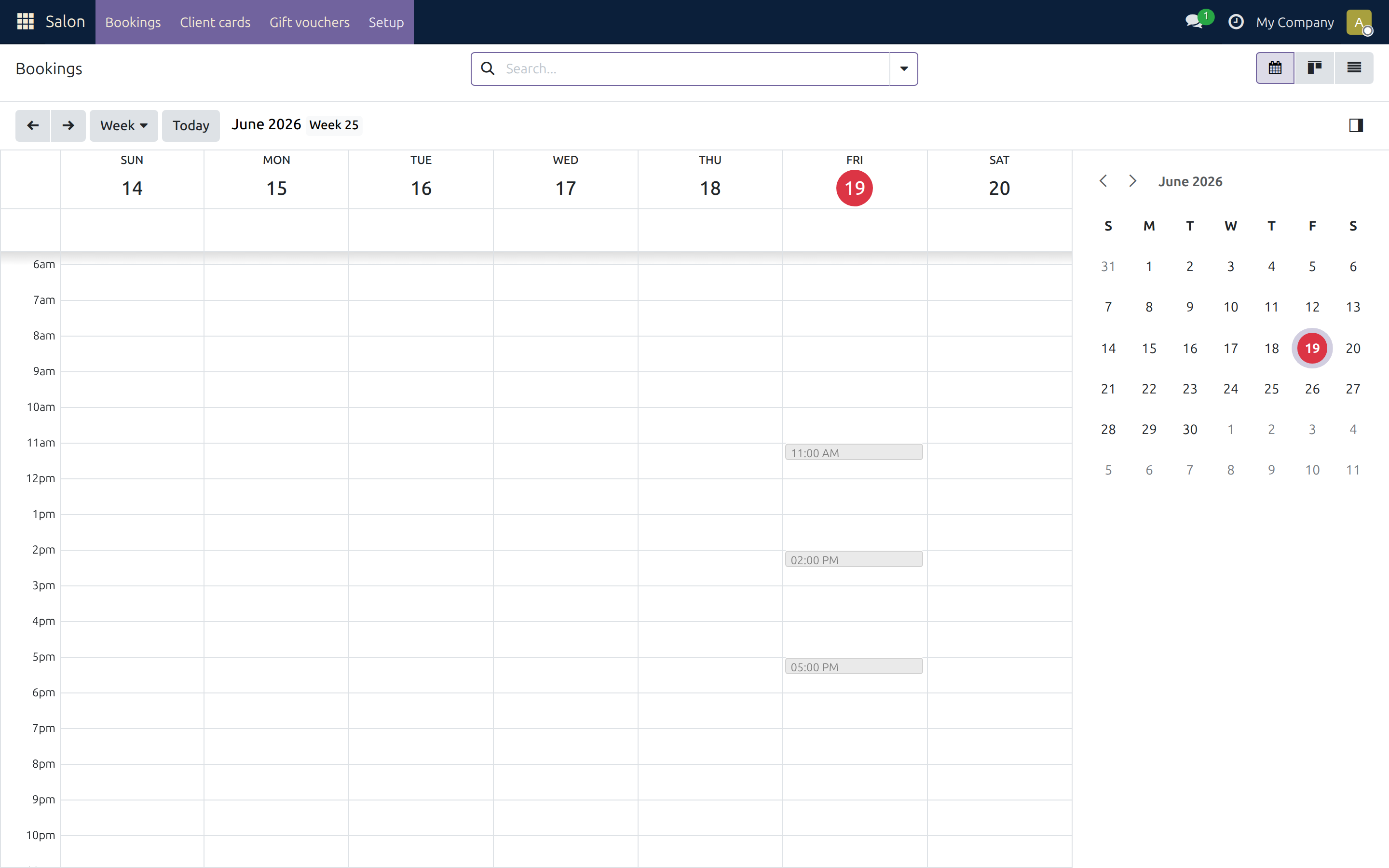 Appointment calendar
