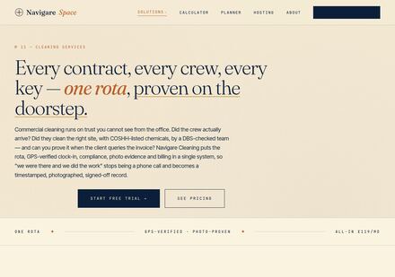 Cleaning Services solution page