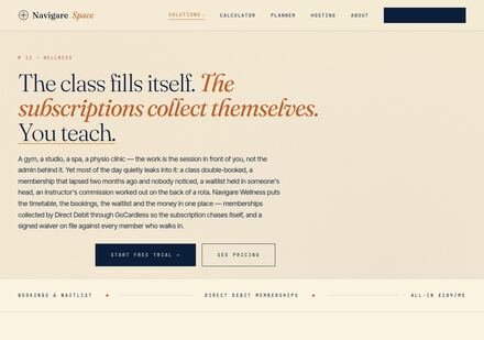 Wellness & Fitness solution page